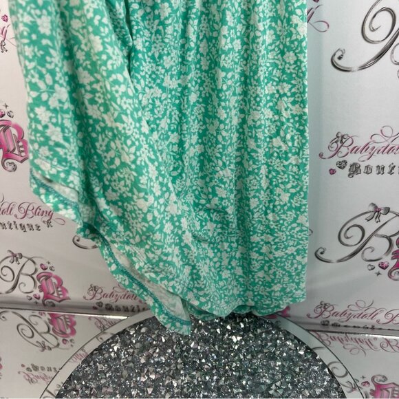 La Vie En Rose Dress flowers blue green Mint Floral Dress - Picture 6 of 12